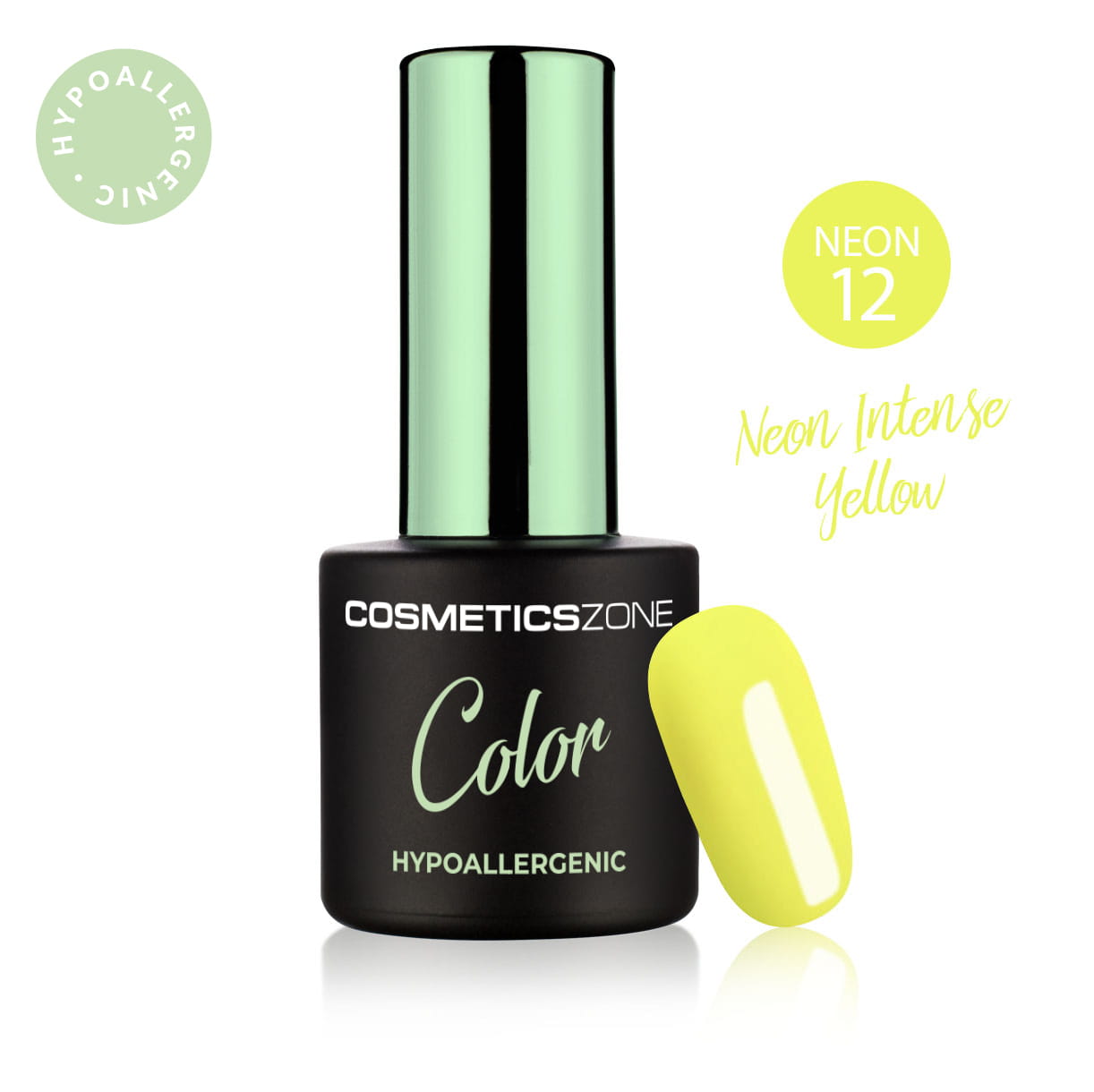 Hypoalergénny hybridný gellak - Žltý - Neon Intense Yellow