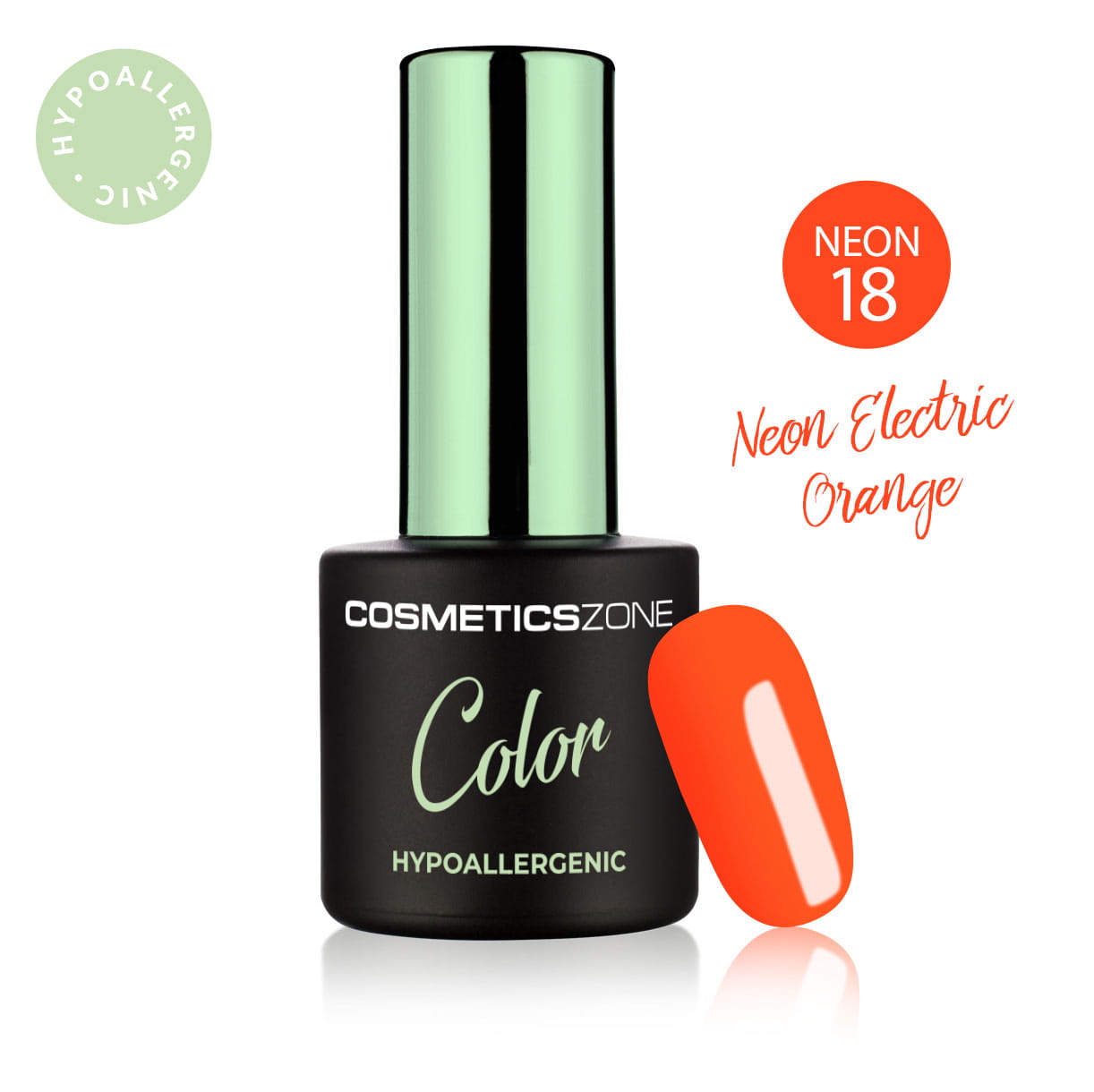 Hypoalergénny hybridný gellak - Oranžový - Neon Electric Orange