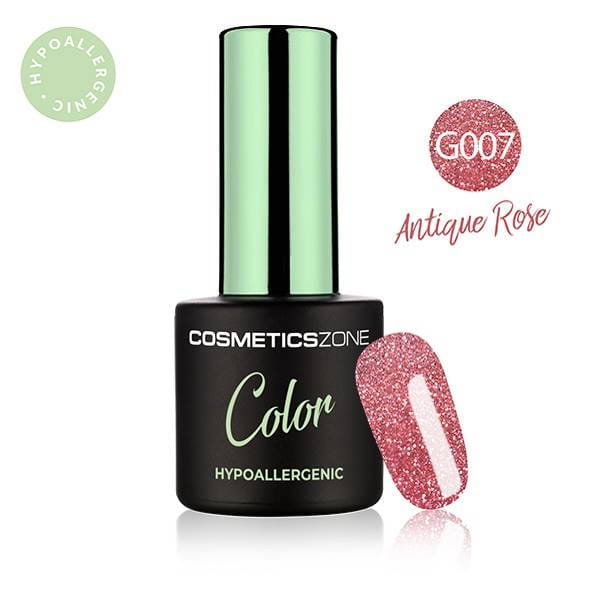 Hypoalergénny hybridný gellak - Glitrový - Antique Rose