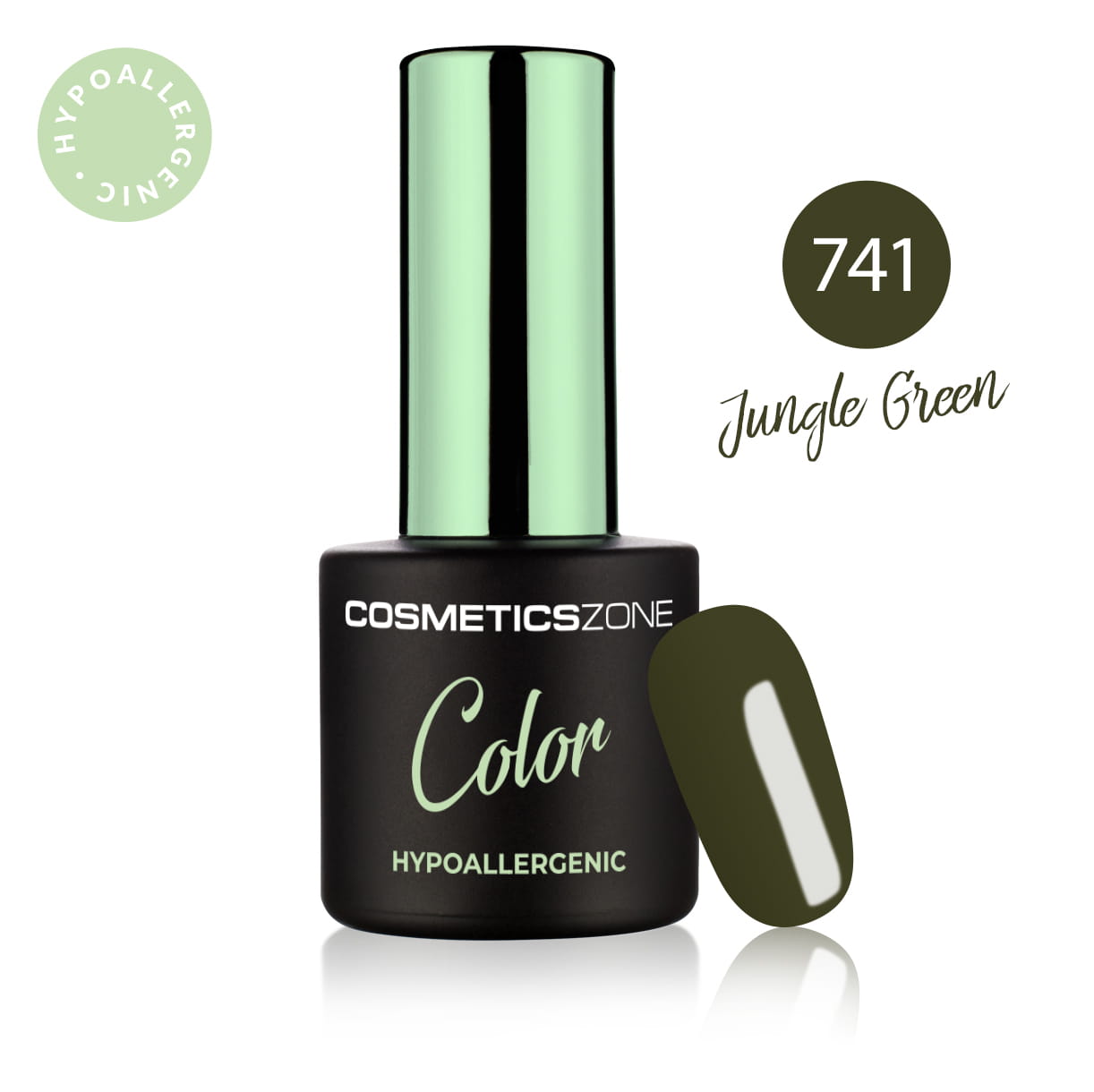 Hypoalergénny hybridný gellak - Zelený - Jungle Green