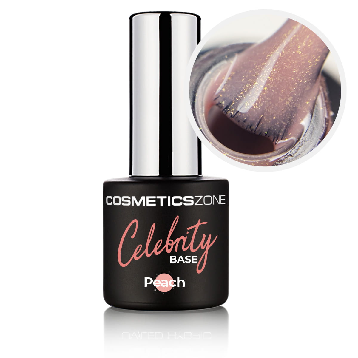 Hypoalergénna stavebná báza - Celebrity Peach - Glitrová 7ml