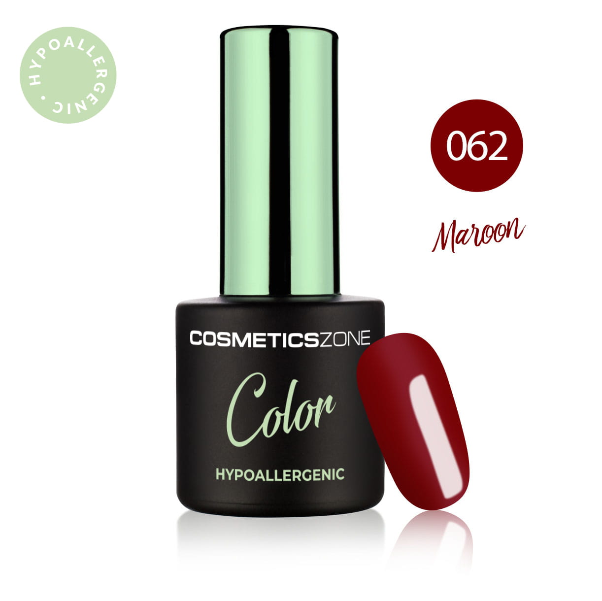 Hypoalergénny hybridný gellak - Červený - Maroon