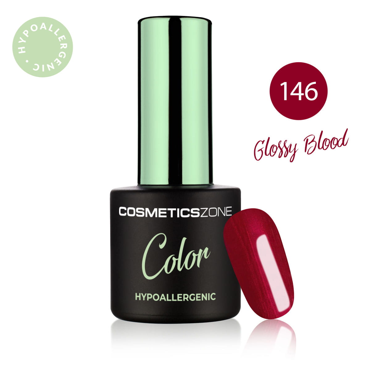 Hypoalergénny hybridný gellak - Červený - Glossy Blood