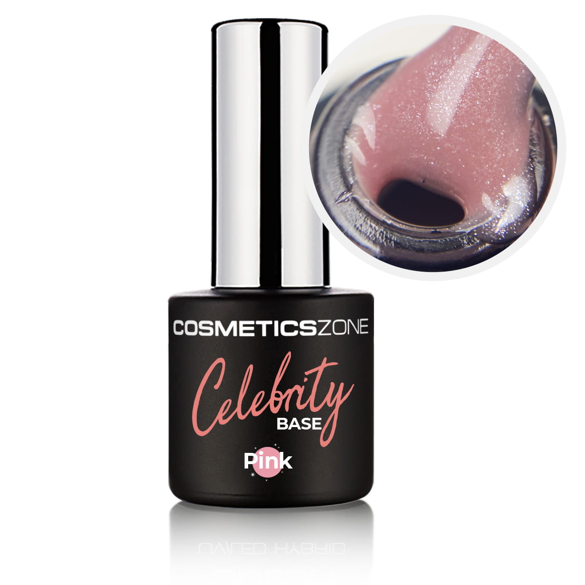 Hypoalergénna stavebná báza - Celebrity Pink - Glitrová 7ml