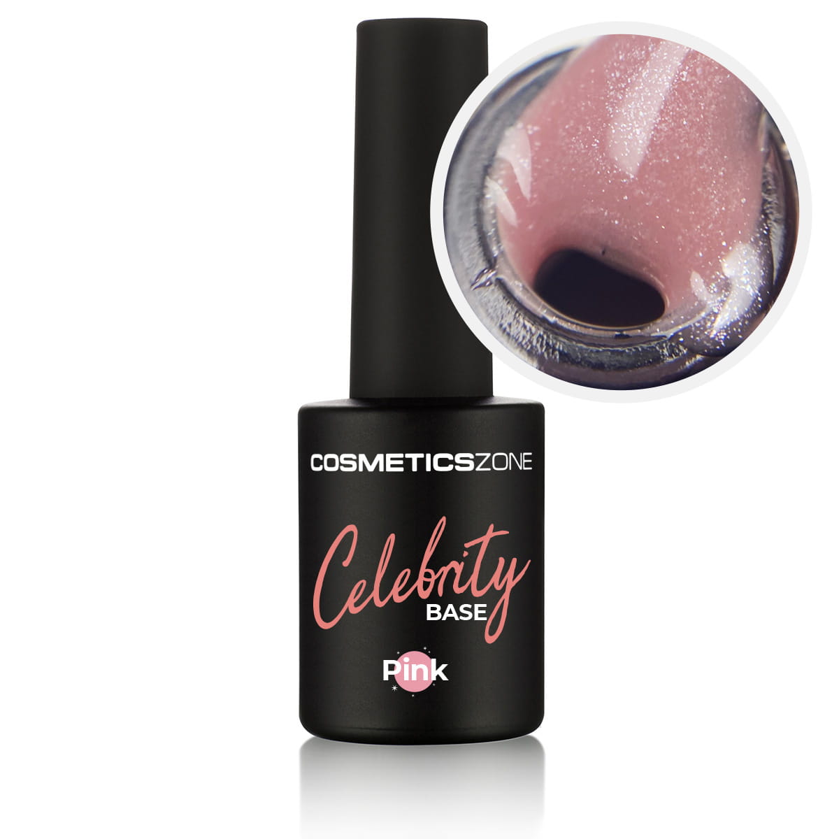 Hypoalergénna stavebná báza - Celebrity Pink - Glitrová 15ml