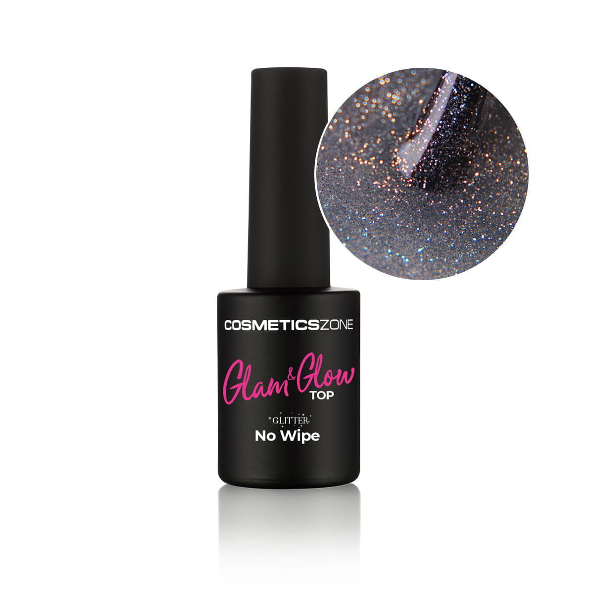 Bezvýpotkový lesk - Glam&Glow glitter top - Multicolor 15ml