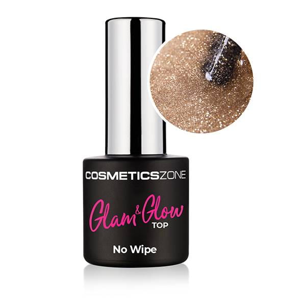 Bezvýpotkový lesk - Glam&Glow glitter top - Gold 7ml