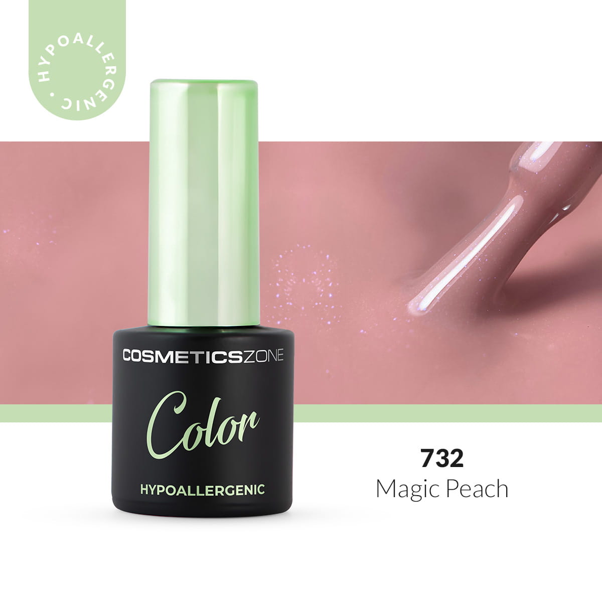 Hypoalergénny hybridný gellak - Ružový - Magic Peach
