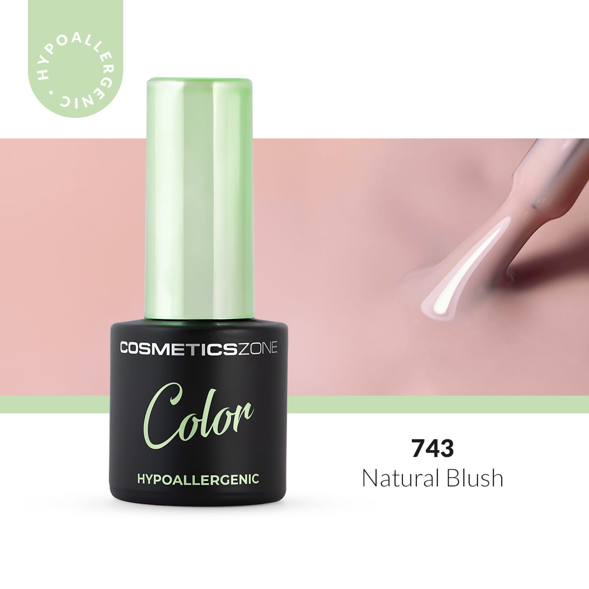Hypoalergénny hybridný gellak - Ružový - Natural Blush