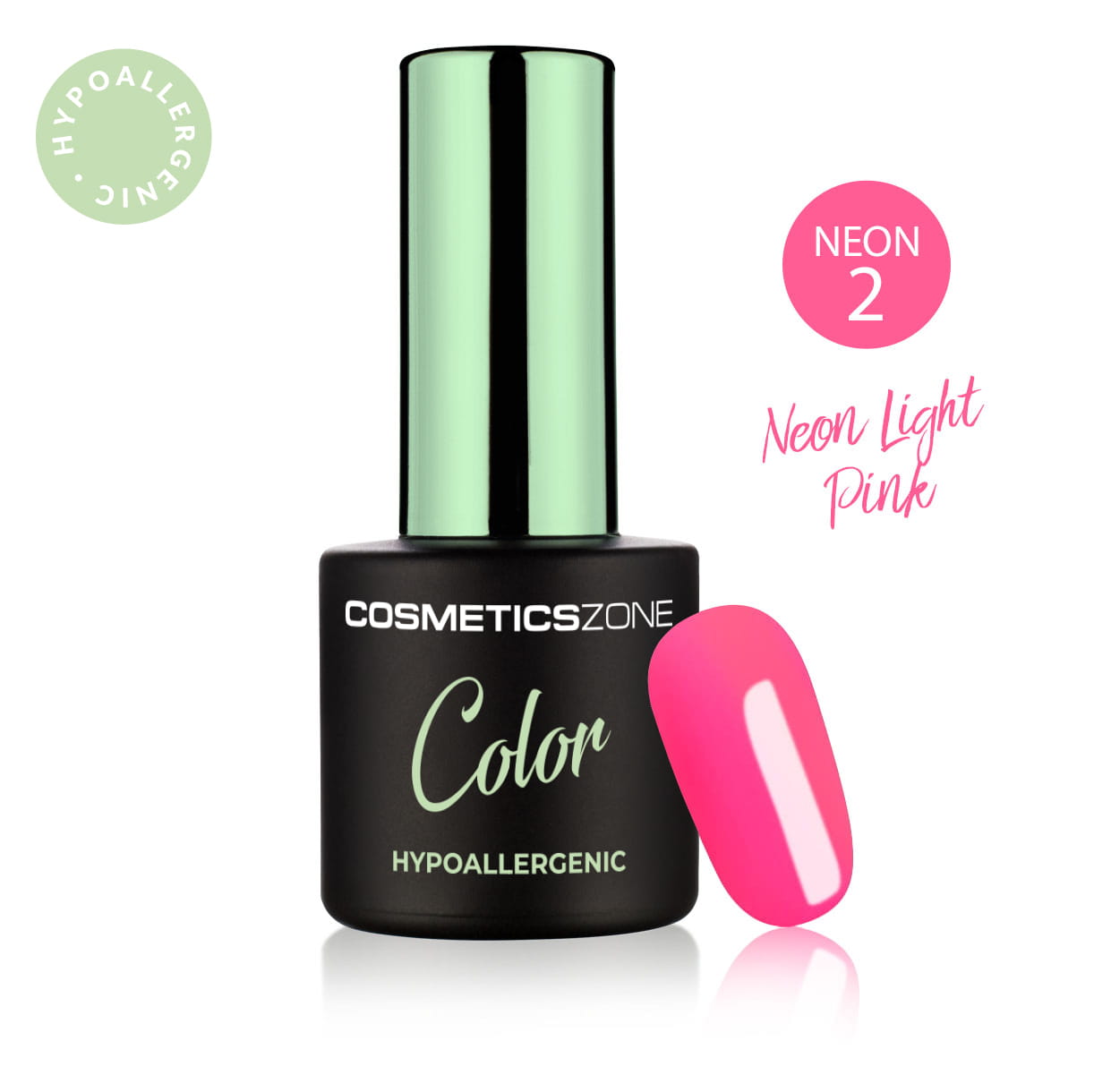 Hypoalergénny hybridný gellak - Ružový - Neon Light Pink