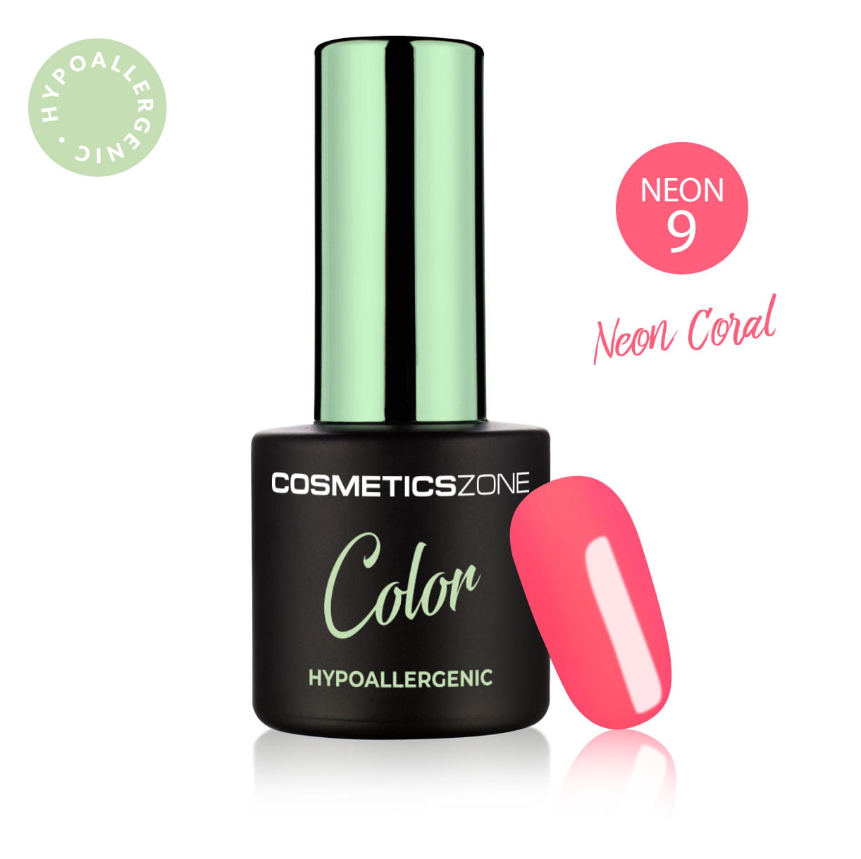 Hypoalergénny hybridný gellak - Ružový - Neon Coral
